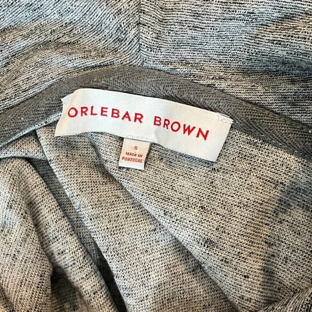 Orlebar Brown Pullover Hoodie Sweatshirt Gray Size S Quiet Luxury Stretch Pocket - Picture 4 of 8